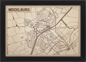Decoratief Beeld - Houten Van Middelburg - Hout - Bekroned - Bruin - 21 X 30 Cm