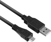 ACT USB 2.0 laad- en datakabel A male - micro B male 1 meter AC3000