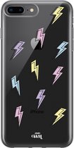 Thunder Colors - iPhone Transparant Case - Transparant hoesje geschikt voor de iPhone 7 Plus / 8 Plus hoesje - Doorzichtig hoesje geschikt voor iPhone 8 Plus / 7 Plus case - Shockp