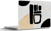 Laptop sticker - 15.6 inch - Cirkel - Zwart - Abstract - 36x27,5cm - Laptopstickers - Laptop skin - Cover