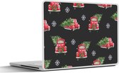 Laptop sticker - 11.6 inch - Kerst - Patroon - Auto - 30x21cm - Laptopstickers - Laptop skin - Cover