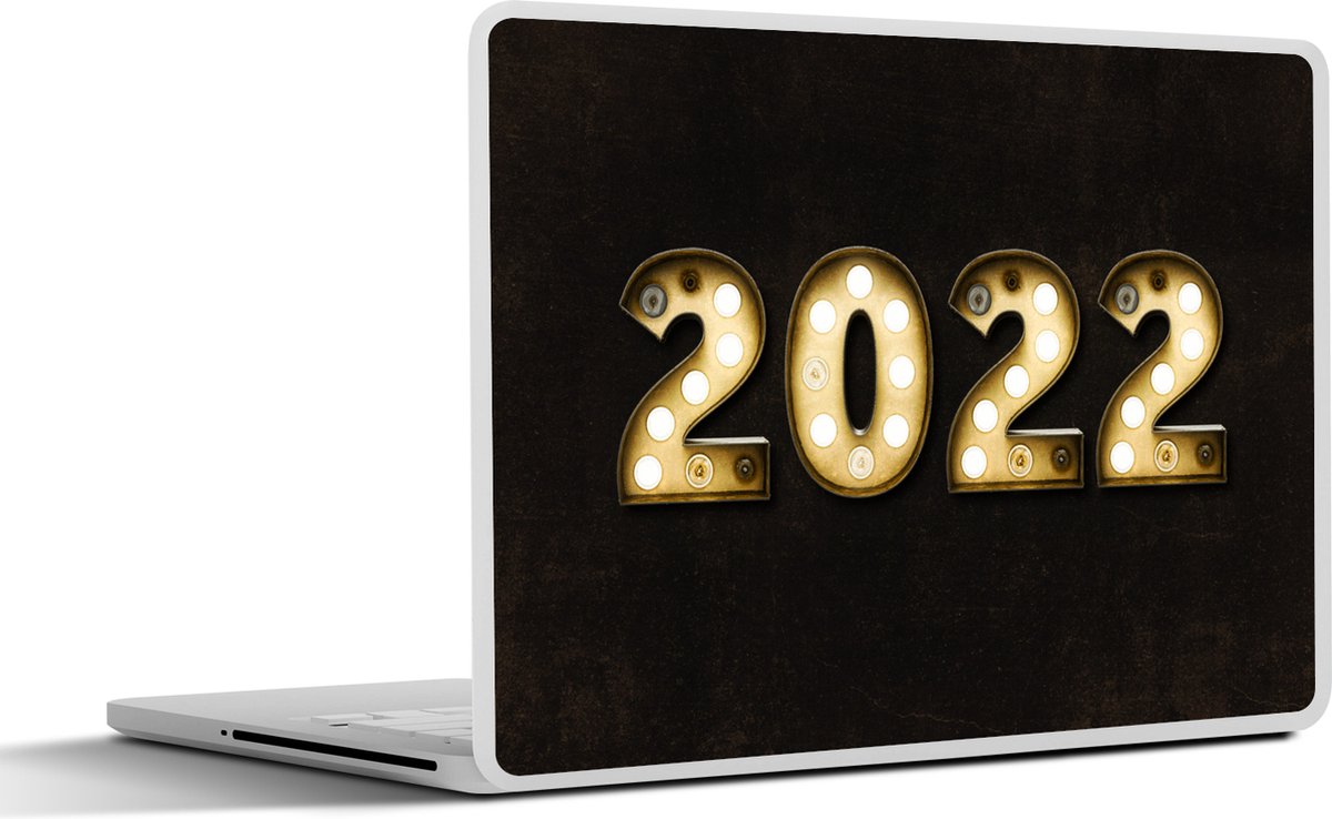 Laptop sticker - 13.3 inch - Oud en nieuw - Feest - 2022 - 31x22,5cm - Laptopstickers - Laptop skin - Cover