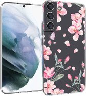 iMoshion Hoesje Geschikt voor Samsung Galaxy S22 Plus Hoesje Siliconen - iMoshion Design hoesje - Roze / Blossom Watercolor