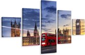 Schilderij - Panorama of Westminster and Big Ben, London premium Print