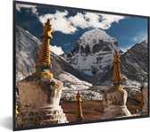 Fotolijst incl. Poster - De Aziatische Kailash berg dichtbij het westen van China - 40x30 cm - Posterlijst