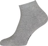 FALKE Happy dames enkelsokken (2-pack) - katoen - Licht grijs (light grey melange) - Maat: 35-38