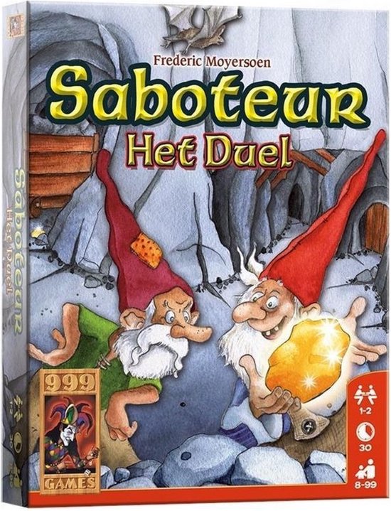 Thumbnail van een extra afbeelding van het spel Spellenbundel - Kaartspel - 2 stuks - Saboteur: Het duel & Valse Motten