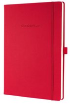 Sigel - notitieboek - Conceptum Pure - A4 - rood - hardcover - 194 pagina's - 80 grams - lijn - SI-CO645