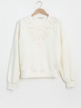 Sissy-Boy - Trui met gewoven hals detail wit