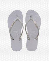 Havaianas Slim Flatform Dames Slippers - Ice Grey - Maat 35/36
