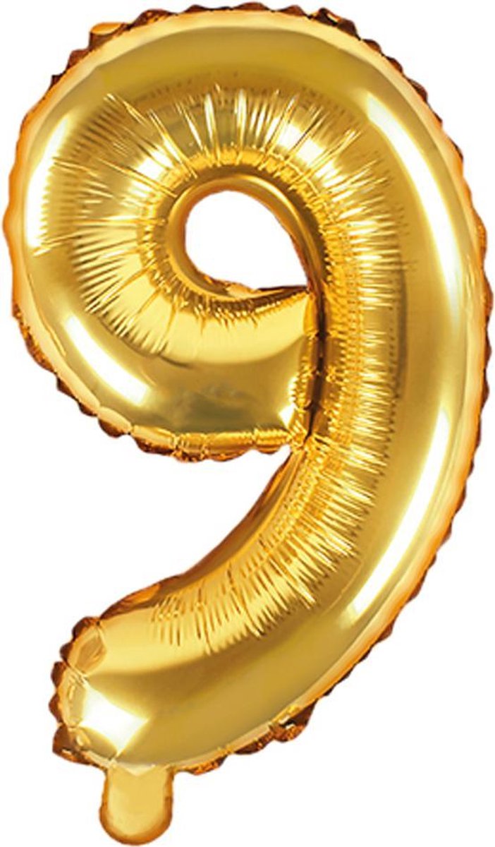 Cijfer 9 (35 cm) - Goud