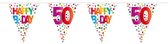 Folat - Vlaggenlijn - Rainbow dots - Happy Bday 50 - 10m