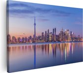 Artaza Canvas Schilderij Toronto Skyline in Canada - 90x60 - Foto Op Canvas - Canvas Print - Muurdecoratie