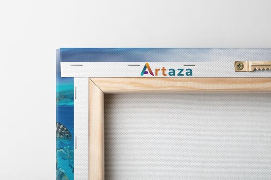 Artaza Peinture sur Toile Nuée de Pêche Jaunes dans l' Water - 30x20 - Klein - Tableau sur Toile - Impression sur Toile