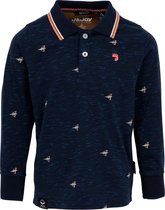 J&JOY - Poloshirt Mannen Manitoba Navy & Coral Print