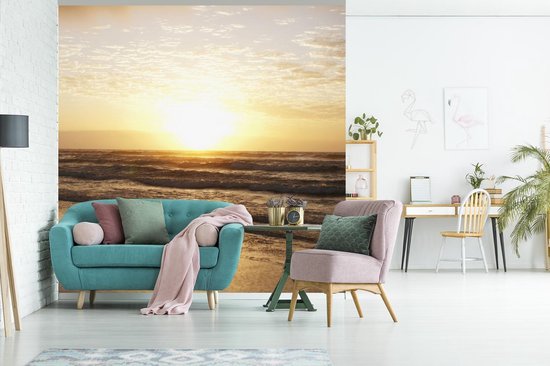 Papier peint - Papier peint photo Soleil - Mer - Plage - Largeur 260 cm x Hauteur 260 cm