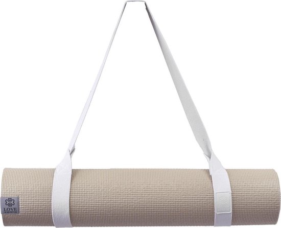 Love Generation - Yogamat Draagriem - Katoen - Wonderful White van Love Generation — afbeelding 2