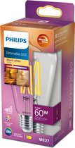 Philips Lighting 871951432391900 Lampe LED Label énergétique D (A - G) E27 Forme spéciale 6 W = 60 W Warmwit (Ø xl) 64 mm x 140 mm 1 pc(s)