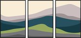 Walljar - Mountainscape - Muurdecoratie - Plexiglas schilderij