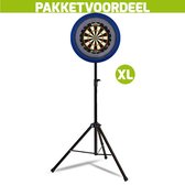 Mobiele Dartbaan VoordeelPakket + Winmau Blade 6 + Dartbordverlichting Basic XL (Blauw)
