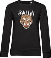 Dames Sweaters met Ballin Est. 2013 Tiger Sweater Print - Zwart - Maat L