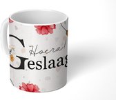 Mok - Koffiemok - Spreuken - 'Hoera geslaagd' - Quotes - Feest - Mokken - 350 ML - Beker - Koffiemokken - Theemok