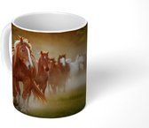 Mok - Koffiemok - Paarden - Licht - Natuur - Mokken - 350 ML - Beker - Koffiemokken - Theemok
