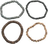 Tim Holtz Assemblage bracelets x4 natural bead