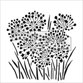 Hobbysjabloon - Template 30,5x30,5cm 30x30cm onion blossoms