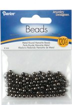 Metal beads 4mm x120 hematite