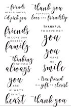 Stempel - Clear stamp - Kaisercraft - background friend sentiments