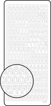Vaessen Creative Sticker - 10x23cm - 10st - zilver letter/cijfer