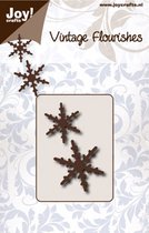 Joy! Crafts • snijstencil sneeuwvlokken snijmal vintage flourishes