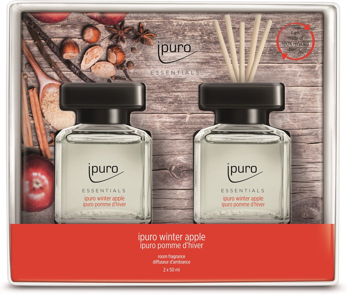 Ipuro geurstokjes Winter Apple 2 x 50 ml