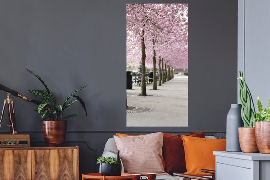 Stickers muraux - Printemps - Sakura - Arbres - 60x120 cm - Film Adhésif