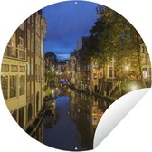 Tuincirkel Kanaal - Utrecht - Nederland - 90x90 cm - Ronde Tuinposter - Buiten