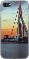 Geschikt voor iPhone SE 2020 hoesje - Rotterdam - Erasmus - Zonsondergang - Siliconen Telefoonhoesje