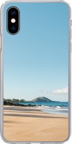 Geschikt voor iPhone X hoesje - Strand - Zomer - Palmbomen - Siliconen Telefoonhoesje