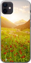 Coque iPhone 12 mini - Fleurs - Berg - Soleil - Siliconen