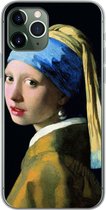 Geschikt voor iPhone 11 Pro hoesje - Meisje met de parel - Johannes Vermeer - Siliconen Telefoonhoesje