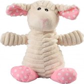 warmteknuffel lammetje 27 cm wit/roze