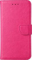 Hoesje Geschikt Voor Samsung Galaxy A03S Hoesje Pink - Hoesje Geschikt Voor Samsung Galaxy A03S book case met Pasjeshouder - portemonee hoesje