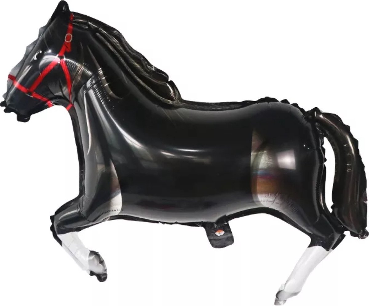 Folieballon Paard zwart,