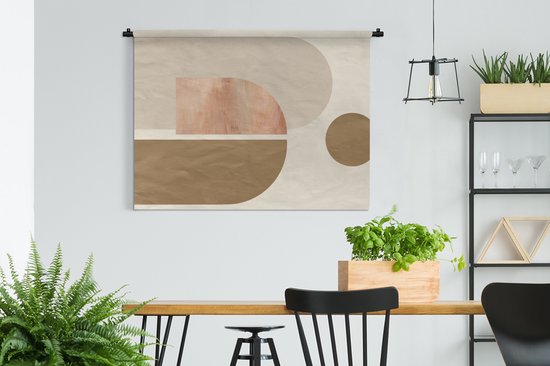 Tapisserie - Tissu mural - Art - Abstrait - Rose - 120x90 cm - Tapisserie