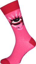 Spiri Ibiza Socks Fire of live - unisex sokken - roze met rood - Maat: 36-40