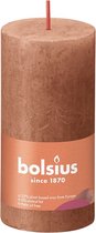 8 stuks Bolsius terracotta rustiek stompkaarsen 100/50 (30 uur) Eco Shine Rusty Pink