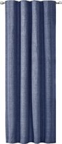 JEMIDI Kant-en-klaar blikdicht gordijn - Gordijn met plooiband 140 x 245 cm - Passend voor op gordijnen rail - Blauw