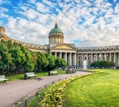 Kazankathedraal aan de Nevski Prospekt in Sint-Petersburg - Fotobehang (in banen) - 350 x 260 cm