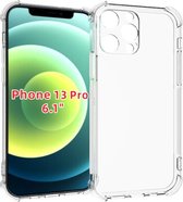 iPhone 13 Pro Hoesje - MobyDefend Transparante Shockproof TPU Gelcase - Verstevigde Hoeken - Volledig Doorzichtig - GSM Hoesje - Telefoonhoesje Geschikt Voor Apple iPhone 13 Pro