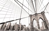 Artistiek beeld van de Brooklyn Bridge in New York City - Foto op Forex - 90 x 60 cm